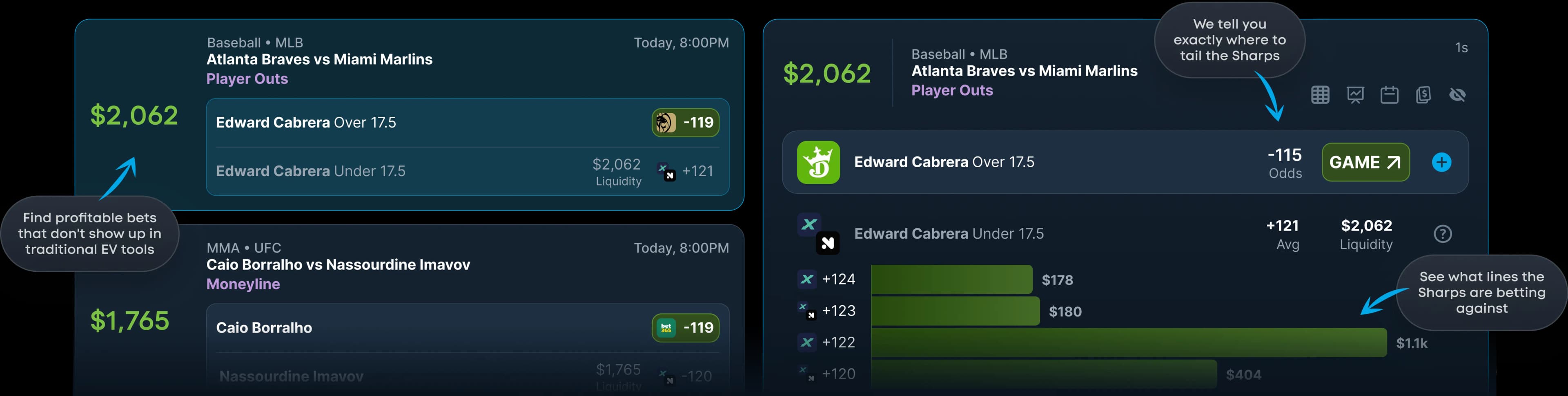 Sharp Money Tool Interface