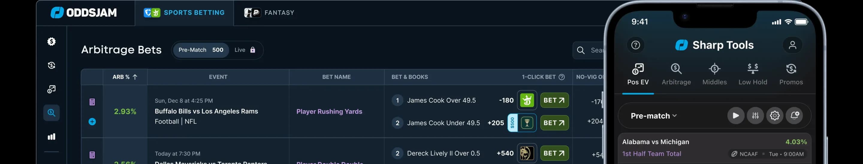 desktop view sportsbetting