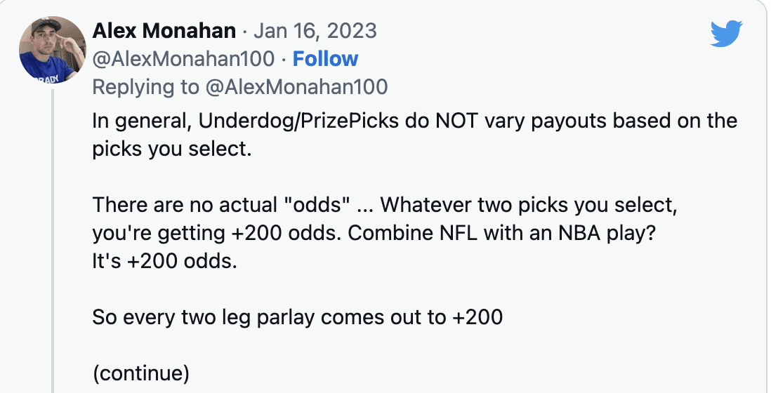 Optimal Entry Types For PrizePicks & Underdog Fantasy Parlays