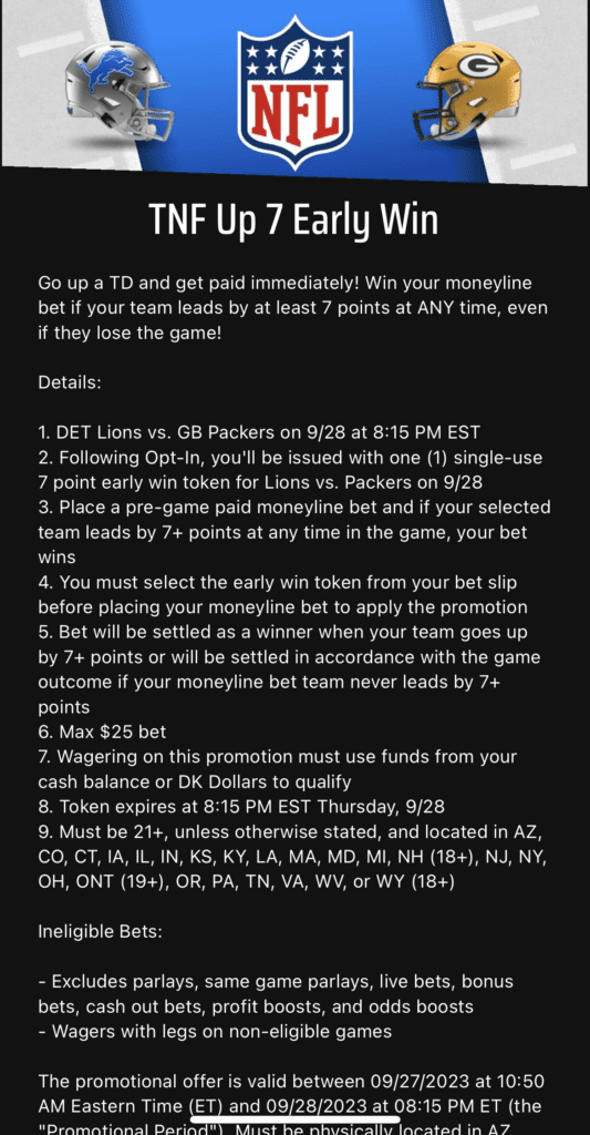 2023 Week 1 Same-Game Parlays (TNF)