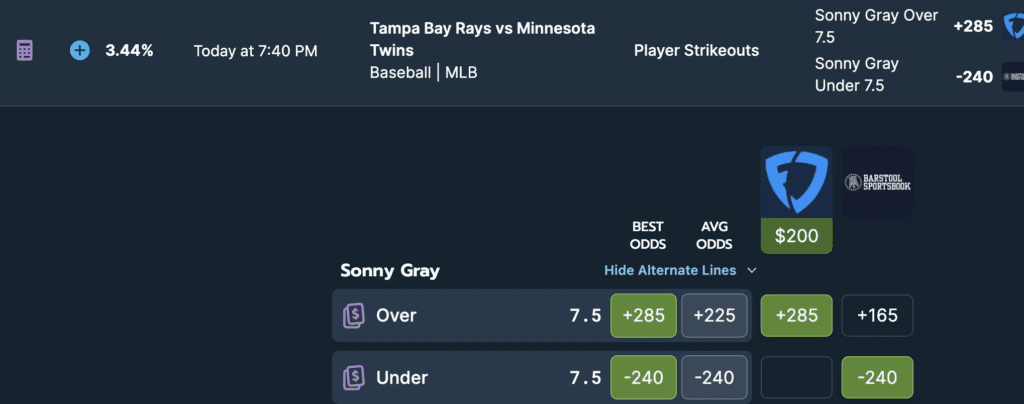 Guaranteed Profit in Rays vs. Twins: Arbitrage Opportunity on
