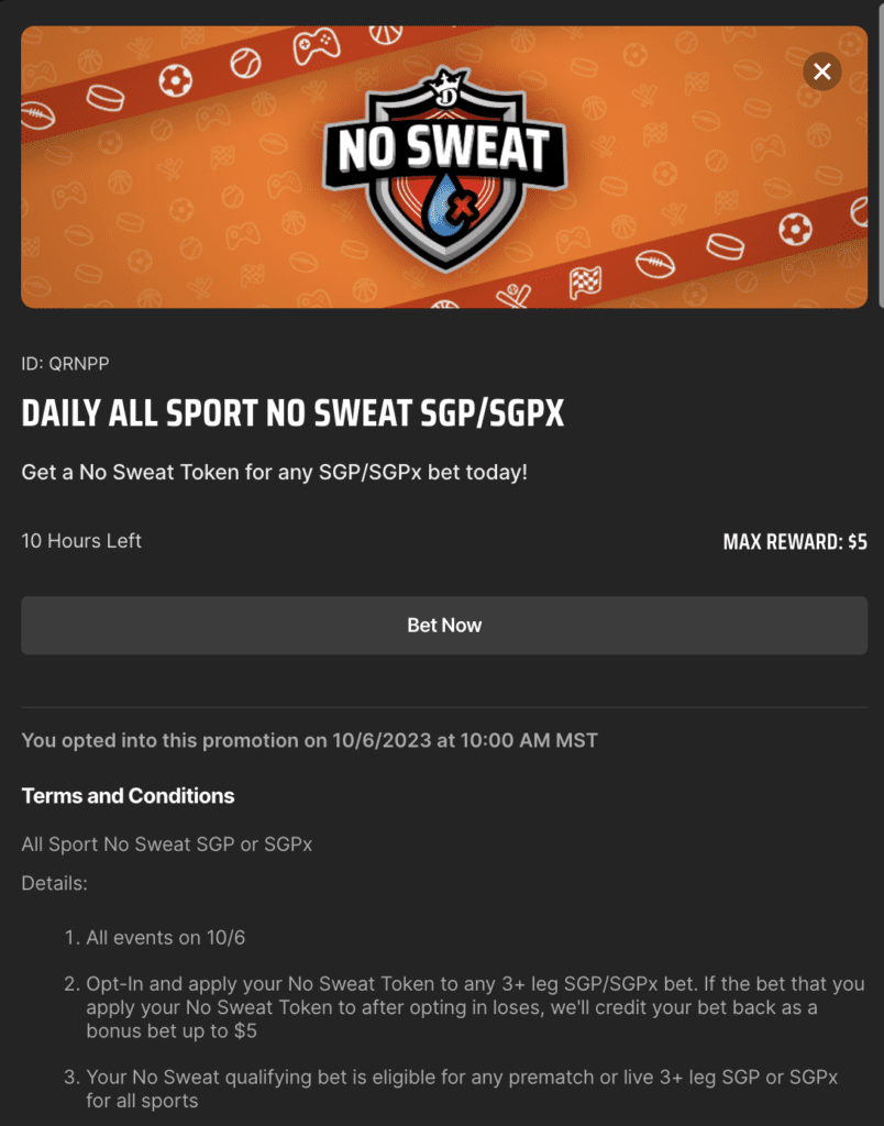 DraftKings Massachusetts: Get $200 Bonus + No Sweat SGP Everyday